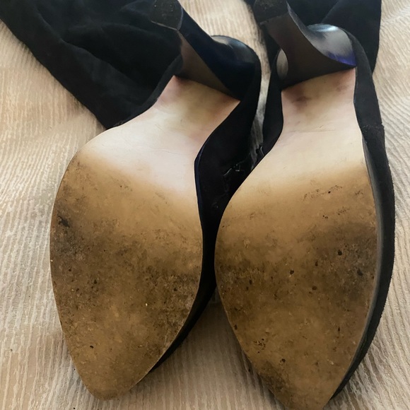 Steve Madden black suede over the knee boots - Picture 2 of 4